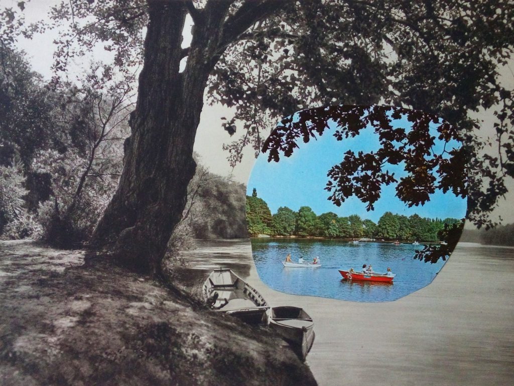 contemporary collage artists- paper collage- Windows